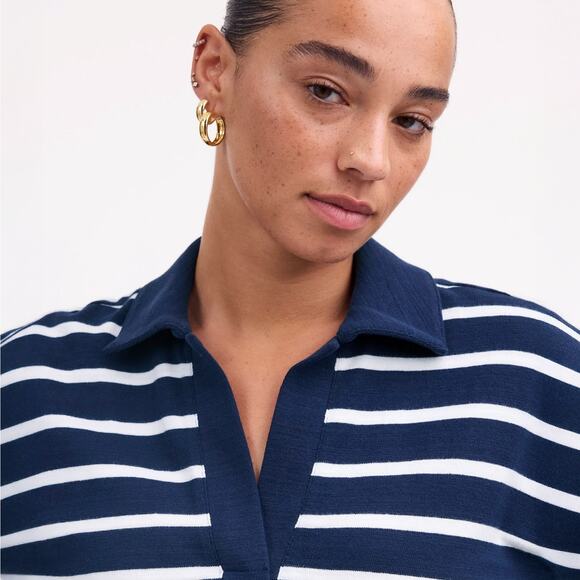 NWT Madewell Rugby Polo Tee, Size Large - Picture 4 of 10